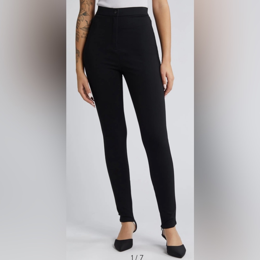 Open Edit Black Zip Cuff Skinny Pants Size XS NWT